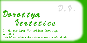 dorottya vertetics business card